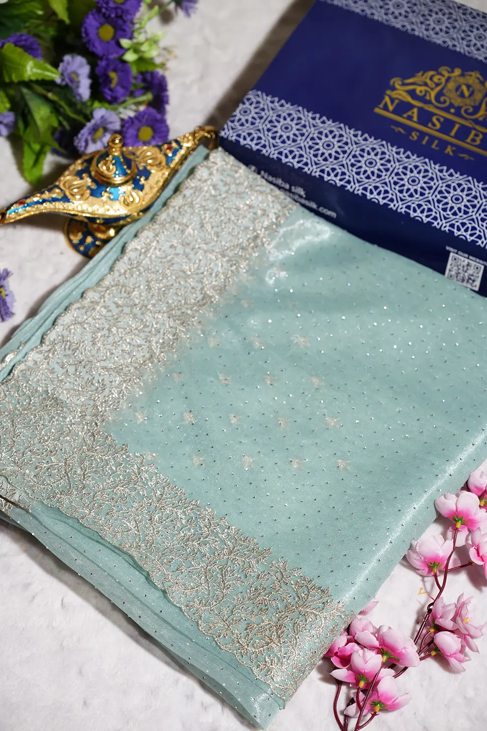 light pste soft seemari Muslin Saree